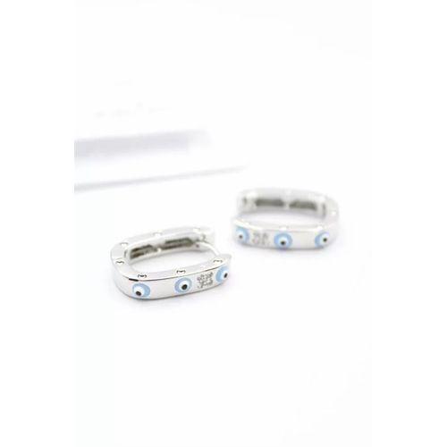 Mineli Halka Küpe - Gümüş