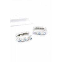 Mineli Halka Küpe - Gümüş