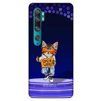 Xiaomi Mi Note 10 Pro Kılıf FunnyMaX (42) Rugged Armor Kılıf Kedili Mor