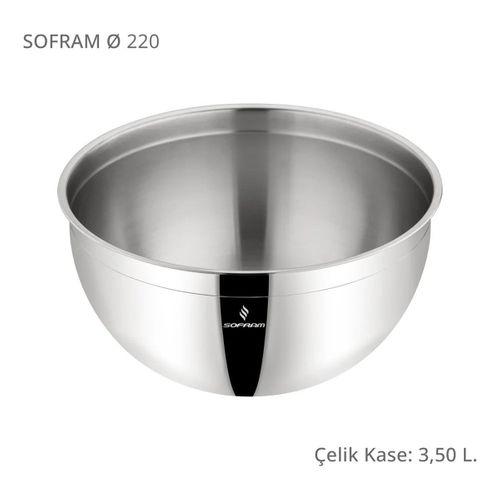 Sofram Çelik Derin Karıştırma Kabı Kase 22 Cm 3,50 Litre Yeni