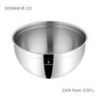 Sofram Çelik Derin Karıştırma Kabı Kase 22 Cm 3,50 Litre Yeni