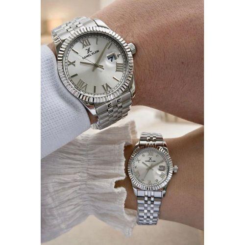 Daniel Klein Çift Sevgili Saati Çelik Bileklik Çelik Kordon 3 Atm Suya Dayanıklı Kol Saati VS.BLKT.0809