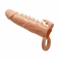 EMMITT 4 CM Uzatmalı Klitoris Uyarıcı Testis Halkalı Silikon Penis Kılıfı