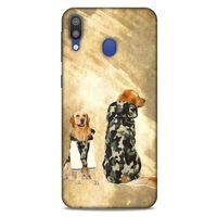 Samsung Galaxy M20 Kılıf Köpek Kıyafetleri (32) Soft Silikon Kılıf Golden Kapişonlu Polar