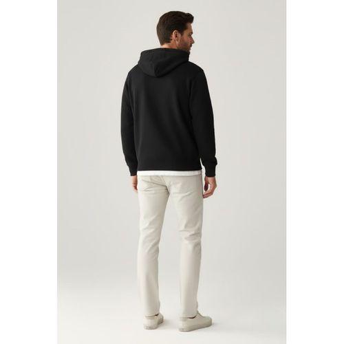 Erkek Kapşonlu Rahat Kalıp İçi Polarlı 3 iplik Kalın SweatShırt spr25sw55