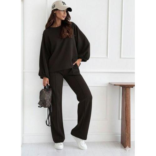 Kadın Uzun Kollu Geniş Kesim Modal Bluz Ve Pantolon Ikili Takım