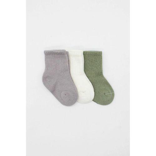 Koala Boy 3'lü Penye Soket Çorap 10133 Gri