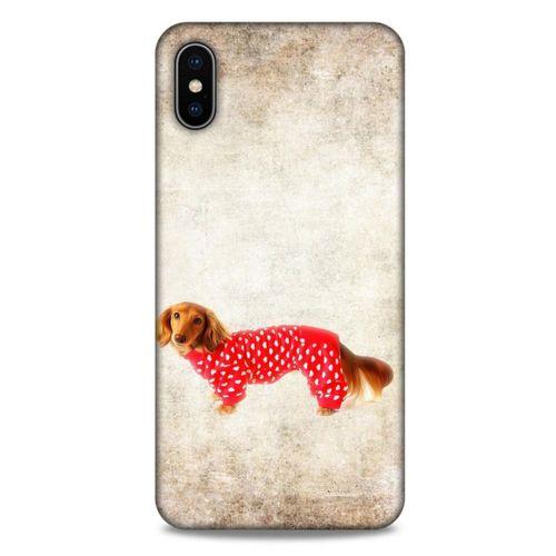 Apple iPhone XS Max Kılıf Köpek Kıyafetleri (30) Silicone Case Dacshund Pijama