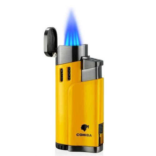 Cohiba CCM0628 4 Jet Torch Puro Çakmağı Sarı