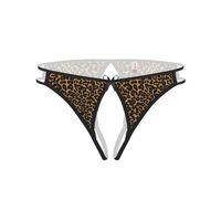 Ağı Açık Leopar Desenli Fantezi Külot String