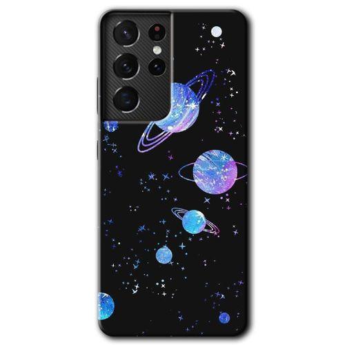 Galaxy S21 Ultra Kılıf HD Desen Baskılı Arka Kapak - Samanyolu Galaksi