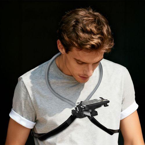 Lenyes CR203 2in1 Eller Serbest Magnetik Boyun Askılı Telefon Tutucu