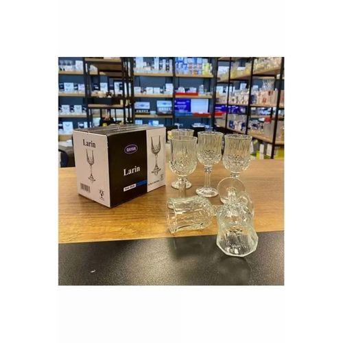 6'lı Larin Kahve Yanı Su Bardağı Şeffaf Renk Royaleks-70682