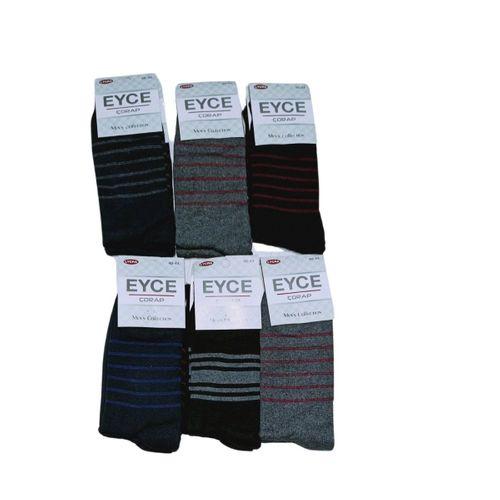 Ucuz Erkek Çorabı Çember Desenli Asorti 12 Adet