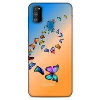 Samsung Galaxy M30s Kılıf Kelebek Etkisi (49) Ultra Silikon Kılıf Şeker Pembe Mavi
