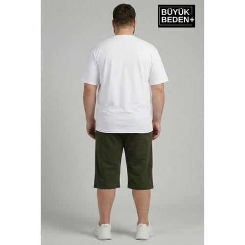 Büyük Beden Erkek Kapri Şort Brooklyn Baskılı Rahat Kalıp 3XL-6XL SPR26BSR591-02