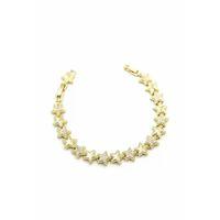 Taşlı Yıldız Bileklik - Altın