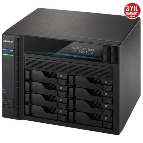 ASUSTOR AS6508T, 8Gb DDR4 Ram, 8 Yuvalı (8x22TB Destek), 2xM.2 NVMe PCI-e, 2x10GbE, 2x2.5GbE Network, 2xUSB 3.2, Tower NAS (Yedekleme) Cihazı