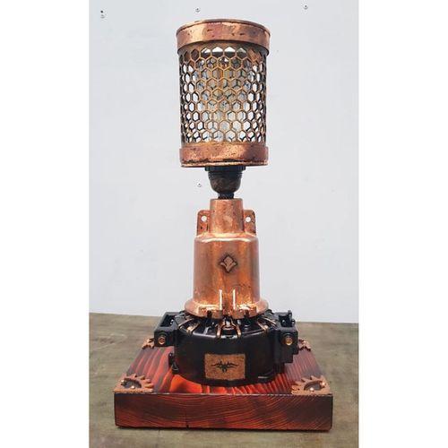 3D baskılı parçalı Industrial_steampunk Lamba Projesi - 5150931