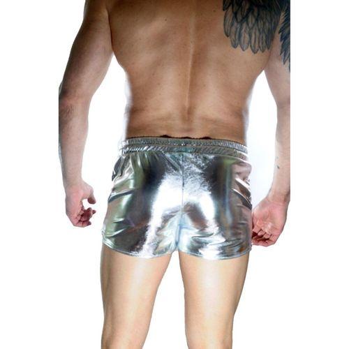 Erkek Gümüş Lame Short