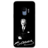Galaxy S9 Kılıf HD Desen Baskılı Arka Kapak - Atatürk İmza + Kırılmaz Cam