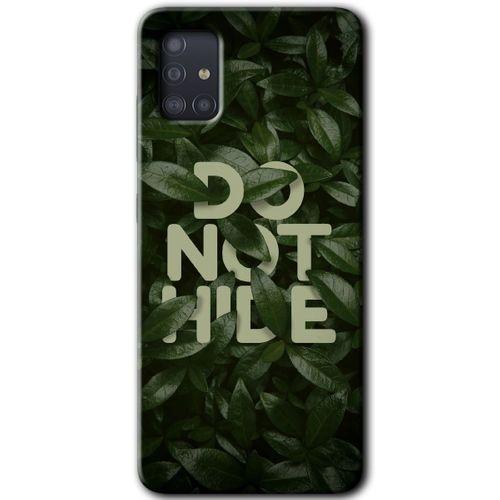 Samsung Galaxy A51 Kılıf HD Desen Baskılı Arka Kapak + Temperli Cam - Do Not Hide