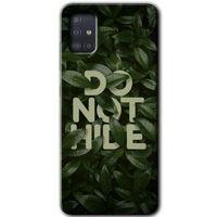 Samsung Galaxy A51 Kılıf HD Desen Baskılı Arka Kapak + Temperli Cam - Do Not Hide