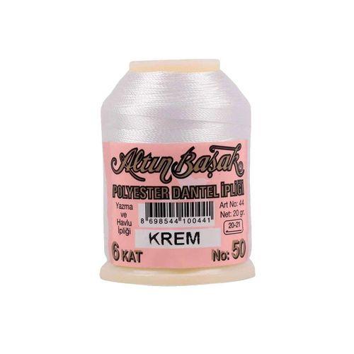 3 Adet Altınbaşak Oya ve Dantel İpi 20 gr - Royaleks - No: KREM