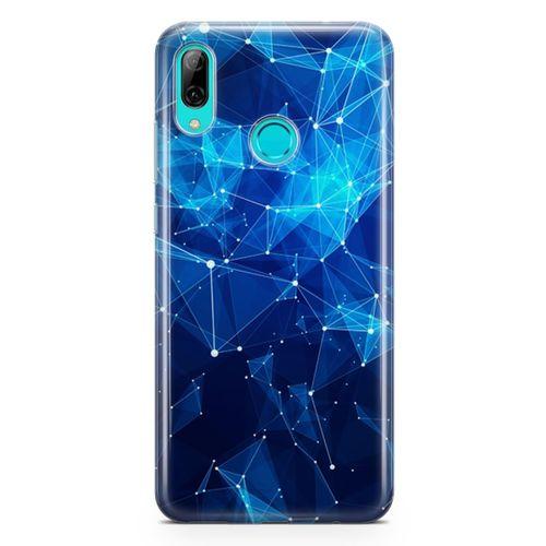 Huawei P Smart 2019 Kılıf Mavi Ağ Güvenliği Arka Kapak Koruma Desenli Full Koruyucu