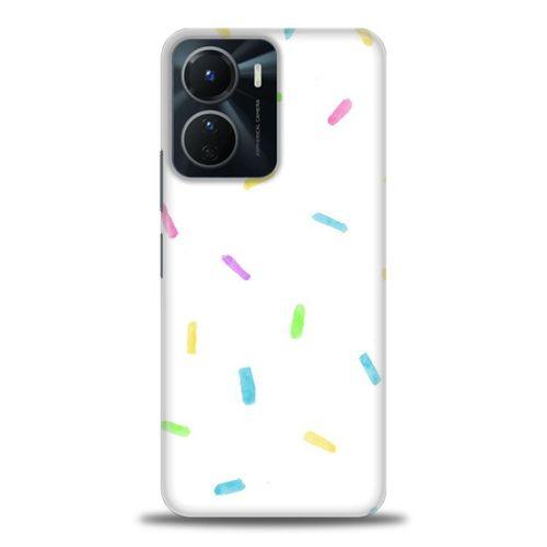 Vivo Y16 Kılıf HD Baskılı Kılıf - Konfeti + Tam Ekran Koruyucu