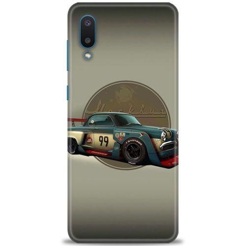 Samsung Galaxy A02 Kılıf HD Baskılı Kılıf - Klasik Araba + Tam Ekran Koruyucu
