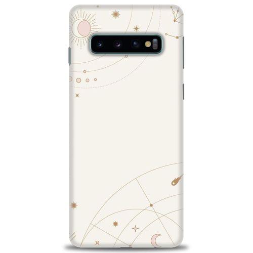 Samsung Galaxy S10 Kılıf HD Baskılı Kılıf - Yıldız Haritası + Tam Ekran Koruyucu