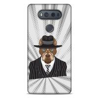 LG K61 Kılıf Köpek Kıyafetleri (8) Baskılı Kılıf Pitbull Şapka