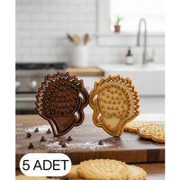 5Li Sevimli Kirpi Figürlü Kurabiye Kalıbı Hamur Kesici Şeker ve Oyun Hamuru İçin İki Parça Kalıp