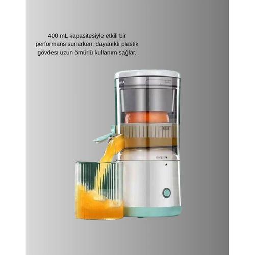 Taşınabilir Şarjlı Katı Meyve Sıkacağı – 45w Güç, 18000 Rpm Hız, 400 Ml Kapasite