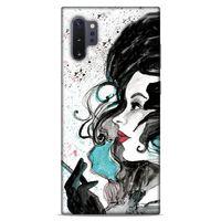Lopard Samsung Galaxy Note 10 Plus Uyumlu Kılıf Sürreal Yüzler ♀ (24) Darbe Emici Kılıf Desenli