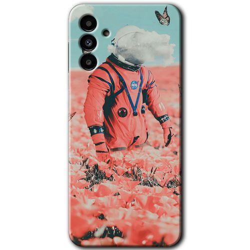 MRCİLETİSİM MRCİLETİSİM Samsung Galaxy M23 Kılıf HD Desen Baskılı Arka Kapak + Temperli Cam - Uzay Bahçesi