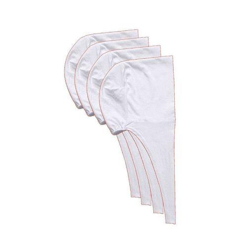 4 Adet Tesettür Bone Bağcıklı Likralı Beyaz