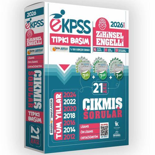 2026 EKPSS Lisans-Önlisans-Ortaöğretim Zihinsel Engelli ÖSYM Tıpkı Basım 21li Kitapçık Deneme Paketi