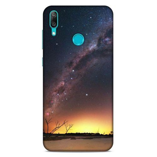 Lopard Huawei Y7 Prime 2019 Uyumlu Kılıf Gece'S (30) Silicone Case Sarı Lacivert