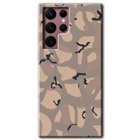 Potkal Hediye Fabrikası Samsung Galaxy S22 Ultra HD Baskılı Kılıf + 9D Tam Ekran Koruyucu - Kamuflaj 6