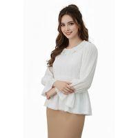 Kadın Yaka Güpürlü Kol Valonlu Bluz BGL-ST04353