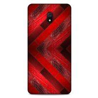 Xiaomi Redmi 8A Kılıf Patchwork (28) Arka Kapak Kırmızı Siyah