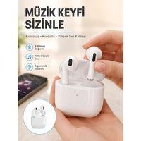 Yeni Nesil Bluetooth Kulaklık Beyaz Çağrı Cevaplayabilen Kablosuz Yeni Nesil