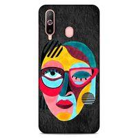 Lopard Samsung Galaxy A60 Uyumlu Kılıf Sürreal Yüzler ♀ (11) Tam Koruma Baskılı