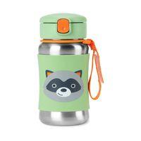 Skip Hop Zoo Pipetli Paslanmaz Çelik Suluk 350 ml Rakun