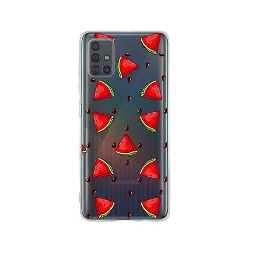 Samsung A71 Karpuz Dilimleri Desenli Premium Şeffaf Silikon Kılıf