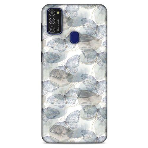 Samsung Galaxy M21 Kılıf Kelebek Etkisi (29) Arka Koruma Kılıfı Kırmızı Yeşil