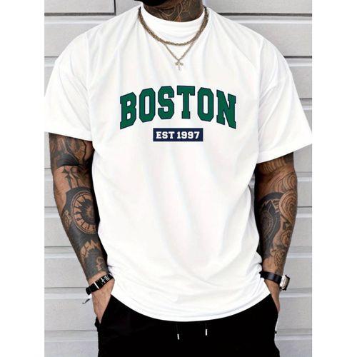 Erkek Boston Baskılı Süprem T-shirt