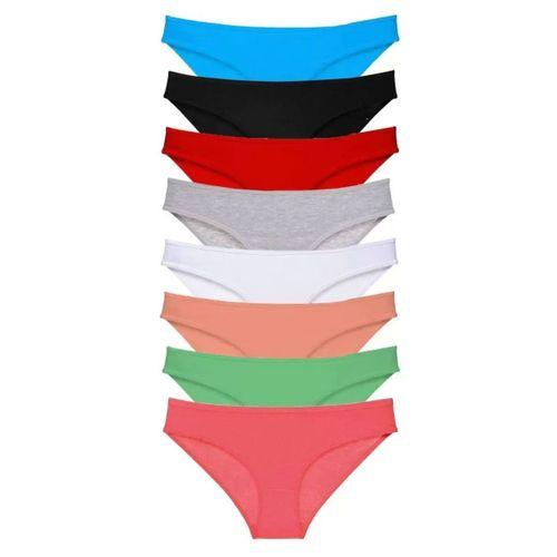 8 Adet Süper Eko Set Likralı Kadın Slip Külot Set 6